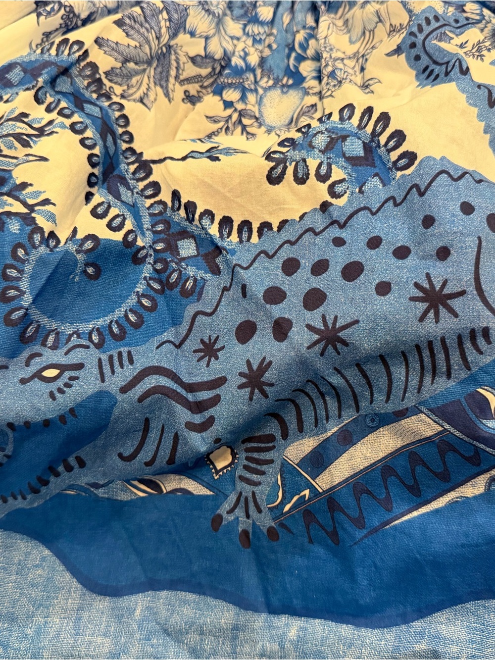 A Loves A Cobalt Blue White
Small Lined Maxi Dress Floral Hummingbird - Picture 8 of 9